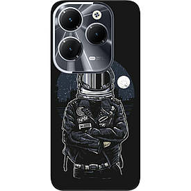 Чохол силіконовий Case для Infinix Hot 40 (X6836) з картинкою Космонавт і місяць