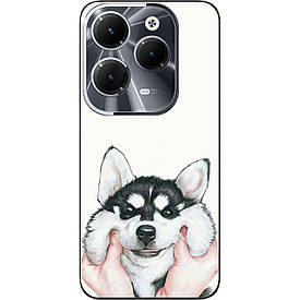 Бампер силіконовий Case для Infinix Hot 40 (X6836) з малюнком Хаскі