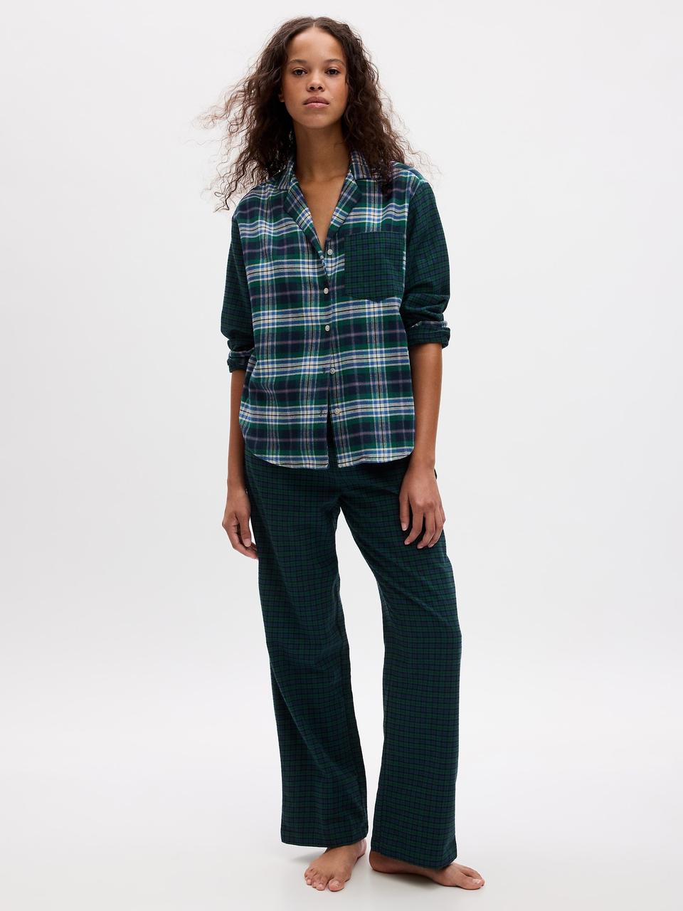 Жіноча піжама Gap сорочка та штани в клітинку оригінал