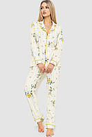 Пижама женская с принтом Ager XL бежево-горчичный 219RP-10091