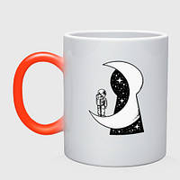 Чашка с принтом хамелеон «Дверь в космос» (цвет чашки на выбор)