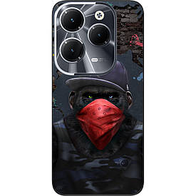 Силіконовий чохол Case для Infinix Hot 40 (X6836) з картинкою Мавпа в кепці