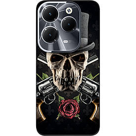 Силіконовий чохол Case для Infinix Hot 40 (X6836) з картинкою Череп у капелюсі