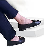 Мокасини туфлі жіночі чорні екошкіряні на повну ногу 36 37 38, фото 8