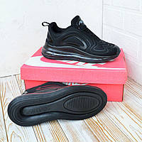 Чёрные кроссовки бренда Nike Air Max 720 мужские фирменные текстиль з сеткой премиум, лицензия скидка 40