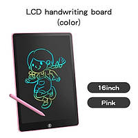 Цветной графический планшет для рисования Psheko Writing Tablet 16" Pink (FR050646)