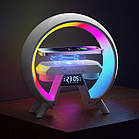 Багатофункціональний пристрій Light Sound Machine XM-X63, RGB ночник, часы, беспроводная зарядка, Bluetooth колонка, фото 5