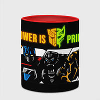 Чашка с принтом «Трансформеры: Power is Primal» (цвет чашки на выбор)