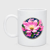 Чашка с принтом керамическая «Цветы лотоса»
