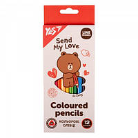 Набор цветных карандашей Yes Line Friends 290705 12 цветов