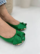 Зелені шкіряні балетки Polaris 17(0392-9) 37, фото 2
