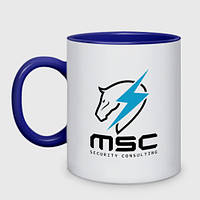 Чашка с принтом двухцветная «Maverick Security Consulting из Metal Gear Rising» (цвет чашки на выбор)