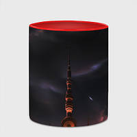 Чашка с принтом «Сай фай башня на другой планете» (цвет чашки на выбор)
