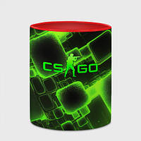 Чашка с принтом «CS GO зеленые кислотные плиты» (цвет чашки на выбор)