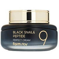 Омолаживающий крем для лица с муцином черной улитки и пептидами FarmStay Black Snail & Peptide 9 Perfect Cream