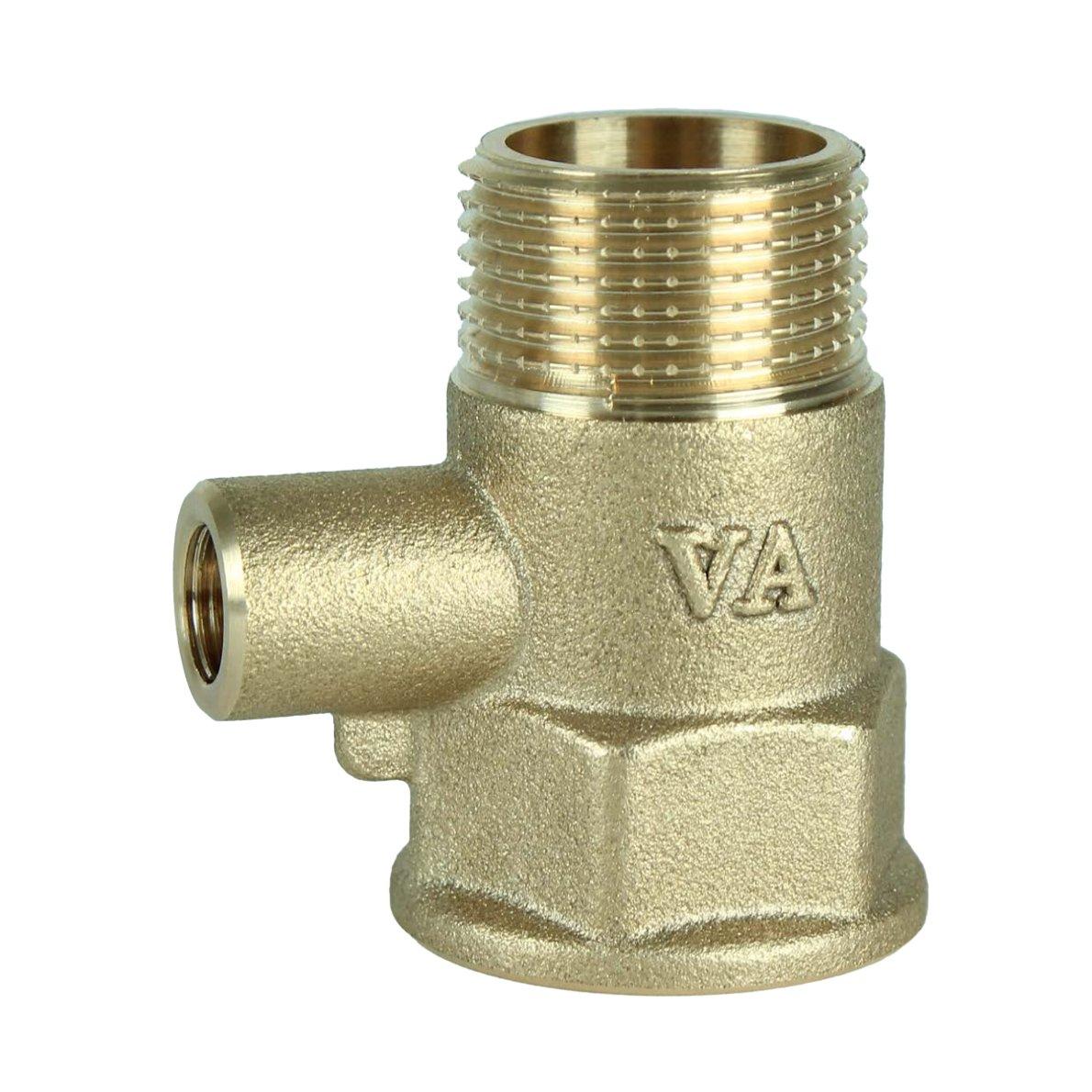 Трійник для датчика температури латунний 3/4″ВР х М10 х 3/4″ЗР штампований посилений А0203А VA (000028661), фото 1