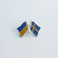 Значок Dobroznak Флаги України Швеція 26х17 мм (6273)