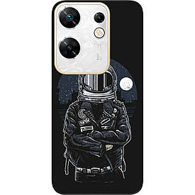 Чохол силіконовий Case для Infinix Zero 30 4G з картинкою Космонавт і місяць