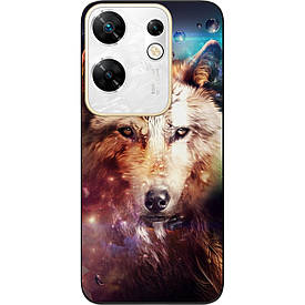 Чохол силіконовий Case для Infinix Zero 30 4G з картинкою Космічний вовк
