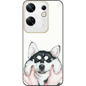 Бампер силіконовий Case для Infinix Zero 30 4G з малюнком Хаскі