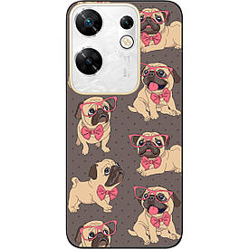 Бампер силіконовий Case для Infinix Zero 30 4G з малюнком Мопсики