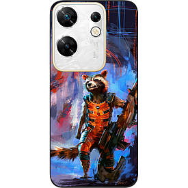 Силіконовий чохол Case для Infinix Zero 30 4G з картинкою Єнот Ракета