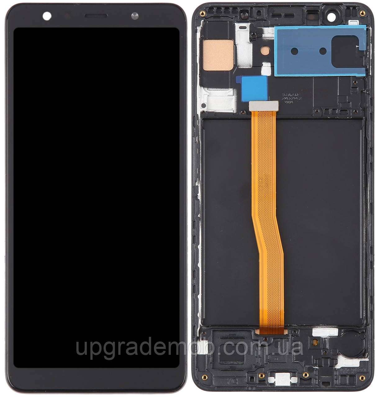 Дисплей модуль тачскрин Samsung A750 Galaxy A7 2018 чорний TFT з рамкою