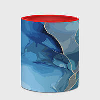 Чашка с принтом «Глубокая синева» (цвет чашки на выбор)