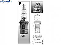 Свечи зажигания Brisk FR15YC.4 Super Зазор-0.8мм ключ-21 Ford 766 ГАЗ коробка