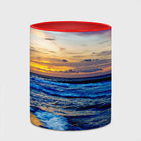 Чашка с принтом «Море-лето» (цвет чашки на выбор)