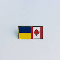 Значок Dobroznak Флаги Украины Канады 30х15,5 мм (6267)