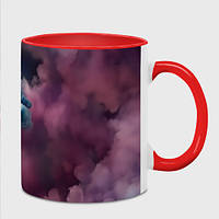 Чашка с принтом «Разноцветный клуб дыма» (цвет чашки на выбор)