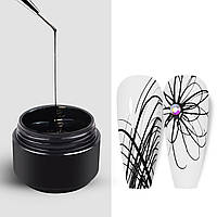 Гель-павутинка для декору нігтів Spider Nail Gel чорний