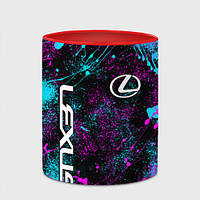 Чашка Lexus - неоновые брызги 330 мл (цвет чашки на выбор)