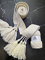 Молочна крайка Білий пояс айворі Вовна