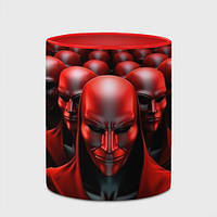 Чашка с принтом «Отряд красных анонимусов» (цвет чашки на выбор)