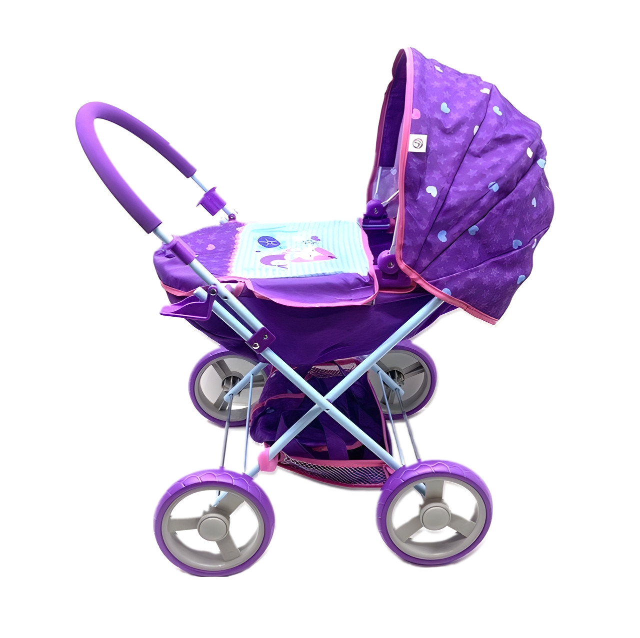 Кукольная коляска Игрушечная люлька для куклы детская FIVEONINE T725028 Классическая коляска Фиолетовая Cor - фото 6 - id-p2187217133