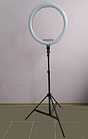 Профессиональная кольцевая лампа LED RGB MJ-45, диаметр 45 см, со штативом 1.8 м