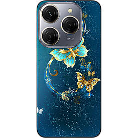 Чохол силіконовий Case для Tecno Spark 20 Pro (KJ6) з картинкою Красиві метелики