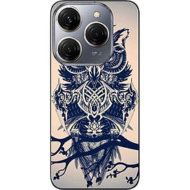 Бампер силіконовий Case для Tecno Spark 20 Pro (KJ6) з малюнком Філін