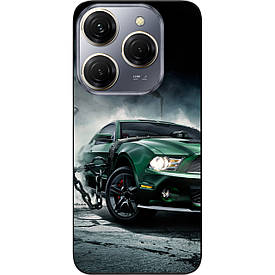 Бампер силіконовий Case для Tecno Spark 20 Pro (KJ6) з малюнком Мустанг