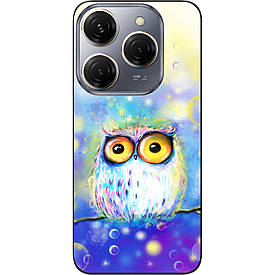 Бампер силіконовий Case для Tecno Spark 20 Pro (KJ6) з малюнком Совонька