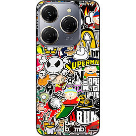 Бампер силіконовий Case для Tecno Spark 20 Pro (KJ6) з малюнком Креатив