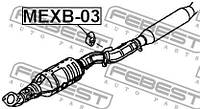 Кронштейн глушителя PEUGEOT 4008 / MITSUBISHI EK X 1991-2017 г.