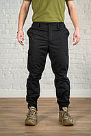 Мужские брюки рип-стоп зсу тактические черные военные летние Rip-stop black штаны вафелька полевые армейские