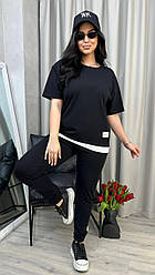 Костюм прогулянковий кофта обманка і штани розміри 50,52,54,56,58