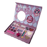 Набор детской декоративной косметики V6352 в форме книжечки с розовым зеркальцем.