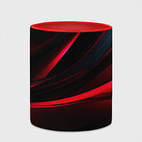 Чашка с принтом «Red lighting black background» (цвет чашки на выбор)