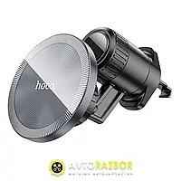 Тримач для мобільного HOCO H23 Alma metal ring magnetic car holder(air outlet) Black Metal Gray