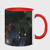 Чашка с принтом «Рыба-дирижабль в ночи» (цвет чашки на выбор)